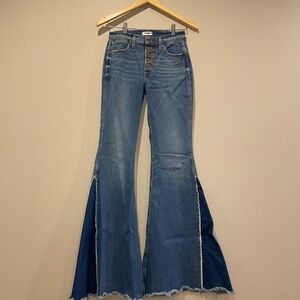 Women's Wrangler 2 Tone Button Fly Mega Flare Jeans